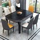 Mesa plegable extensible contemporánea, mesa base de madera maciza para comedor
