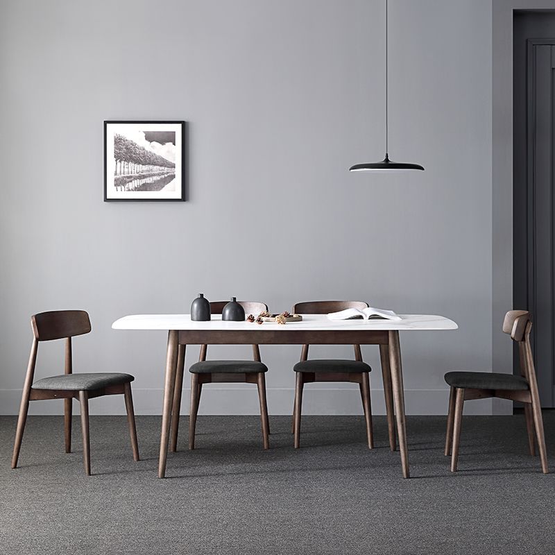 Contemporary Sintered Stone Dining Table Rectangular 4 Legs Table in White Clearhalo ' dining_table' 'Dining Tables & Seating' 'Dining Tables' 'furn' 'furn_dining_table' 'Furniture' 'furniture_dining_table' 'Kitchen & Dining Furniture' 'kitchen&dining_furn' 'kitchen' 'kitchen_dining_table' 1200x1200_4174f23a-3f53-442e-b5ff-efbc762373cc