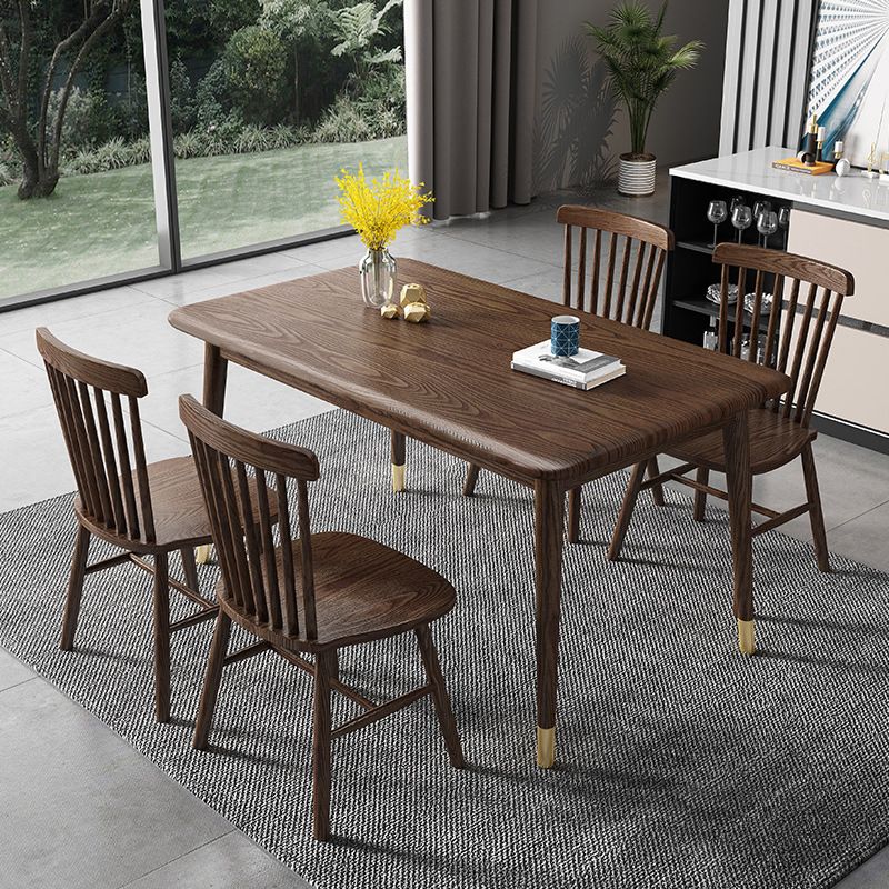 Ash Wood Dining Table Luxury Style 4 Legs Base Solid Wood Table for Dining Room Clearhalo ' dining_table' 'Dining Tables & Seating' 'Dining Tables' 'Furniture' 'furniture_dining_table' 'Kitchen & Dining Furniture' 'kitchen&dining_furn' 'kitchen' 'kitchen_dining_table' 1200x1200_41756f73-2326-4629-9693-a4432e874d6d