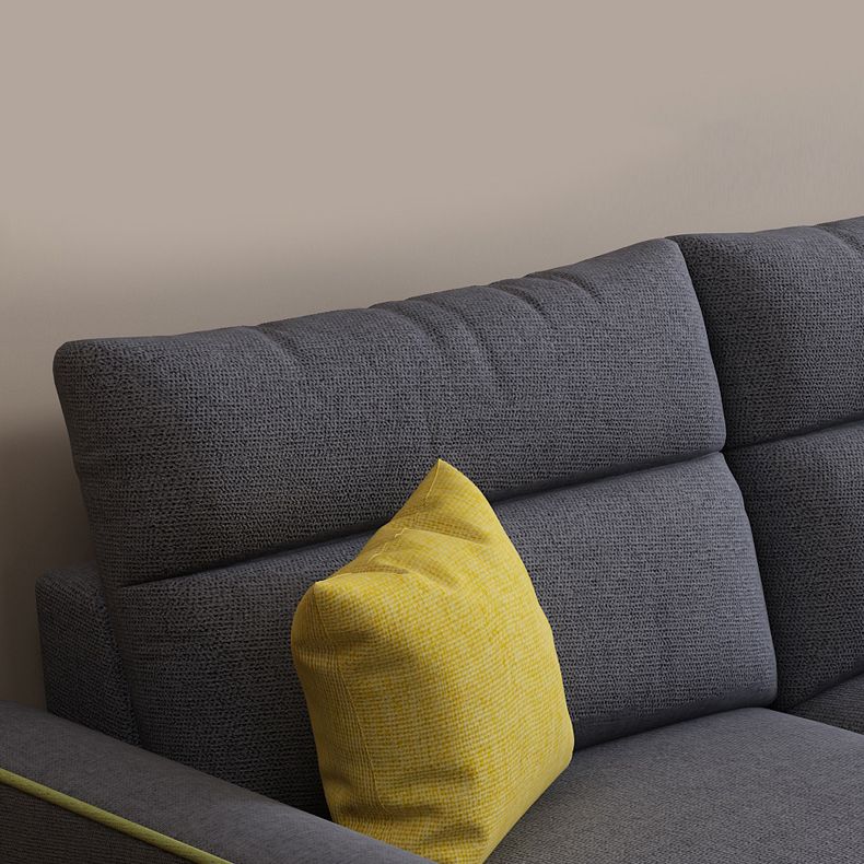 Modular Sewn Pillow Back Bench Seating Recessed Arm Assembled Settee Furniture Clearhalo 'furn' 'furn_sectionals' 'Furniture' 'furniture_sectionals' 'kitchen' 'kitchen_sectionals' 'Living Room Furniture' 'Sectionals' 1200x1200_41758c9b-a274-4909-a5ce-c0d49186503b