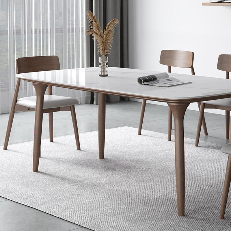 Modern Sintered Stone Top Dining Set Rectangle 1/3/4/5/7 Pieces wooden Table Set Clearhalo 'Dining Room Sets' 'Dining Tables & Seating' 'dining_room_set' 'furn' 'furn_dining_room_set' 'Furniture' 'Kitchen & Dining Furniture' 1200x1200_4176b1c9-1b41-4d51-9f29-045daa870462