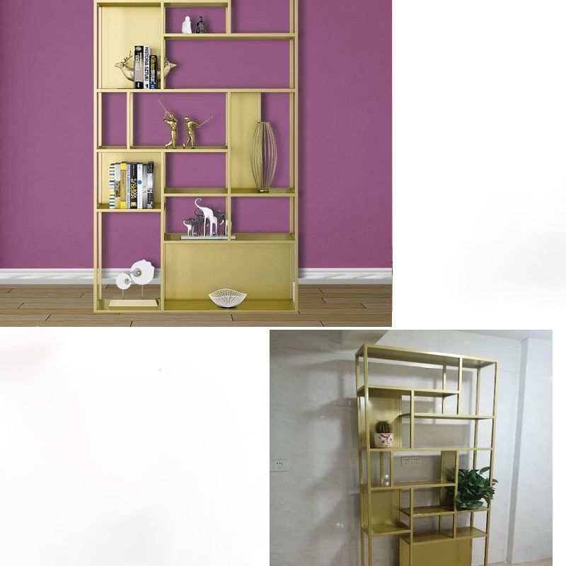 Metal Etagere Vertical Shelf Bookcase Bedroom Open Book Shelf with Shelves Clearhalo 'Bookcases' 'furn' 'furn_bookcases' 'Furniture' 'Office Furniture' 1200x1200_417830df-d0f7-4489-93d8-95664a1eb08a
