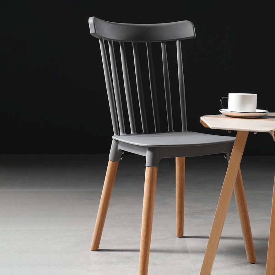 Modern Style Slat Back Chair Dining Armless Chairs with Wooden Legs for Kitchen Clearhalo ' kitchen&dining_furn' 'Dining Chairs' 'Dining Tables & Seating' 'dining_chair' 'furn' 'furn_dining_chair' 'Furniture' 'furniture_dining_chair' 'Kitchen & Dining Furniture' 'kitchen' 1200x1200_417891f0-0035-482d-bcbe-5998fbcc5174