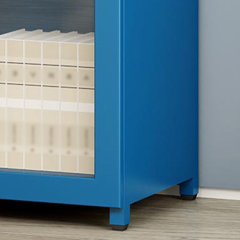 Metal Industrial Standard Bookcase Vertical Bookcase with Glass Door Clearhalo 'Bookcases' 'furn' 'furn_bookcases' 'Furniture' 'furniture_bookcases' 'kitchen' 'kitchen_bookcases' 'Living Room Furniture' 'Office Furniture' 1200x1200_4178d224-1c7c-48e0-b37d-b8f68be94eee