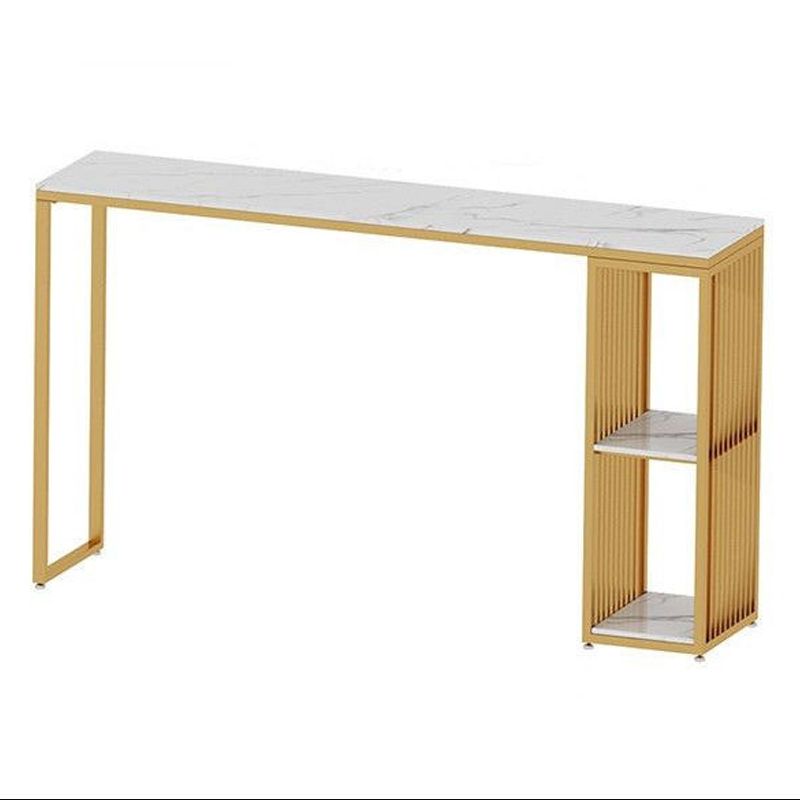 Stone Top Bar Table Traditional Luxury Rectangle Bar Table with Sled Base Clearhalo 'Bar Furniture' 'Bar Tables' 'bar_tables' 'furn' 'furn_bar_tables' 'Furniture' 'furniture_bar_tables' 'Kitchen & Dining Furniture' 1200x1200_417be508-914f-4434-aad1-df62bd39d0e4