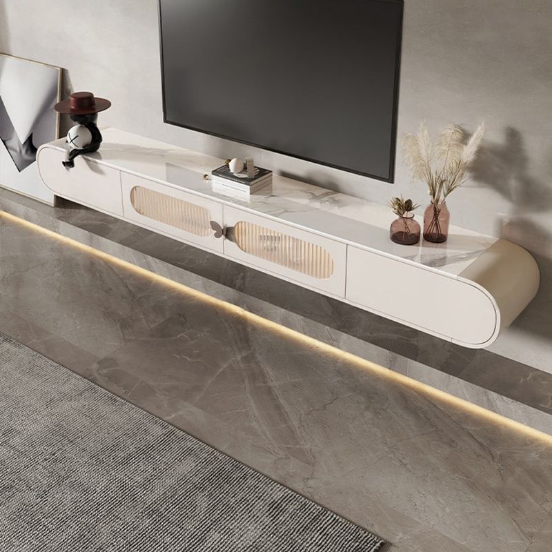 White Slate TV Cabinet Gorgeous Style Simple Home Wall-mounted TV Media Console Clearhalo 'furn' 'furn_tv_stands_entertainment_centers' 'Furniture' 'Living Room Furniture' 'TV Stands & Entertainment Centers' 'TV Stands & Media Storage Furniture' 'tv_stands_entertainment_centers' 1200x1200_417d0d15-6729-4a41-9d17-306f335d2da8