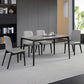 Rectangle 4 Legs Industrial Table Grey Tone Fixed Table of Sintered Stone Clearhalo ' dining_table' 'Dining Tables & Seating' 'Dining Tables' 'furn' 'furn_dining_table' 'Furniture' 'furniture_dining_table' 'Kitchen & Dining Furniture' 'kitchen&dining_furn' 'kitchen' 'kitchen_dining_table' 1200x1200_417dabb8-5562-48f0-ae26-aaa9101043be