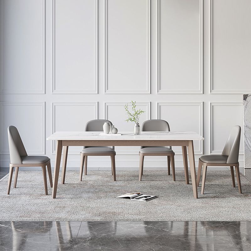 Modern Style Solid Wood Dining Set 1/4/5/7 Pieces Dining Set for Dining Areas Clearhalo 'Dining Room Sets' 'Dining Tables & Seating' 'dining_room_set' 'furn' 'furn_dining_room_set' 'Furniture' 'Kitchen & Dining Furniture' 1200x1200_41804073-e03e-4a47-92c0-fda698ae4807