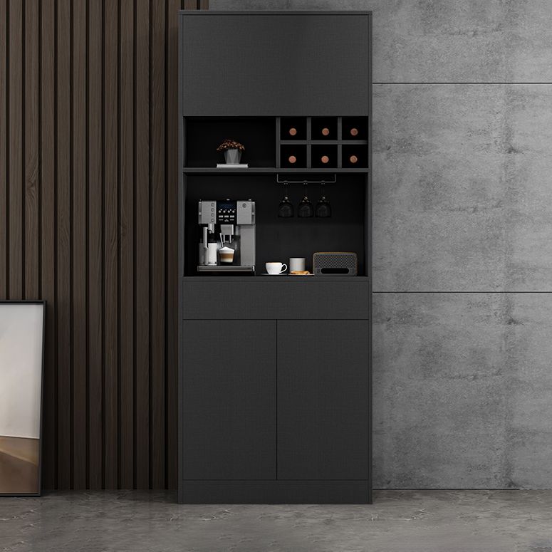 Wood Living Room Sideboard Cabinet Modern Credenza with Storage and Glass Door Clearhalo 'buffet_sideboard' 'Buffets & Sideboards' 'furn' 'furn_buffet_sideboard' 'Furniture' 'furniture_buffet_sideboard' 'Kitchen & Dining Furniture' 1200x1200_4183a03b-69ec-49cf-81df-2ee05289f5a2