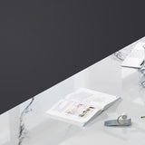 CONFÉRENCE DE CONFÉRENCE MODERNE CONFÉRENCE DE CONFÉRENCE RECTANGULAIRE TABLE DE BUREAUX AVEC 2 LEGS pour le bureau