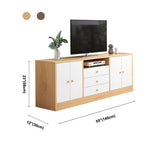 12 "D Consolet de télévision en bois moderne Console ouverte Stand de télévision avec tiroirs et portes