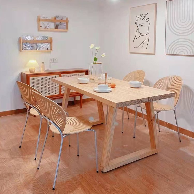 Contemporary Metal Kitchen and Dining Room Chair Open Back Dining Side Chair Clearhalo 'Dining Chairs' 'Dining Tables & Seating' 'dining_chair' 'furn' 'furn_dining_chair' 'Furniture' 'furniture_dining_chair' 'Kitchen & Dining Furniture' 1200x1200_41877fea-475e-44c4-b479-8e8e07432907