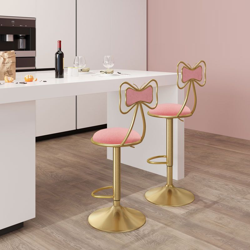 Glam Upholstered Home Stool Matte Finish Footrest Low Back Barstool Clearhalo 'Bar Furniture' 'Bar Stools' 'bar_stools' 'furn' 'furn_bar_stools' 'Furniture' 'furniture_bar_stools' 'Kitchen & Dining Furniture' 1200x1200_418873de-e461-46f3-aaf4-9e1712001a19