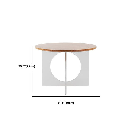 ソリッドウッドトップダイニングセット1/2/3/4/5 PCSキッチンテーブルとアクリルフレーム付きの椅子