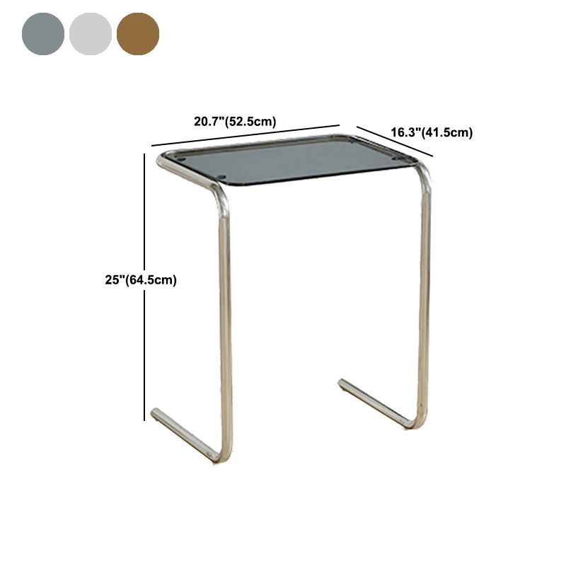 Tavolo da corner in vetro modernistico in vetro in metallo c laterale per soggiorno