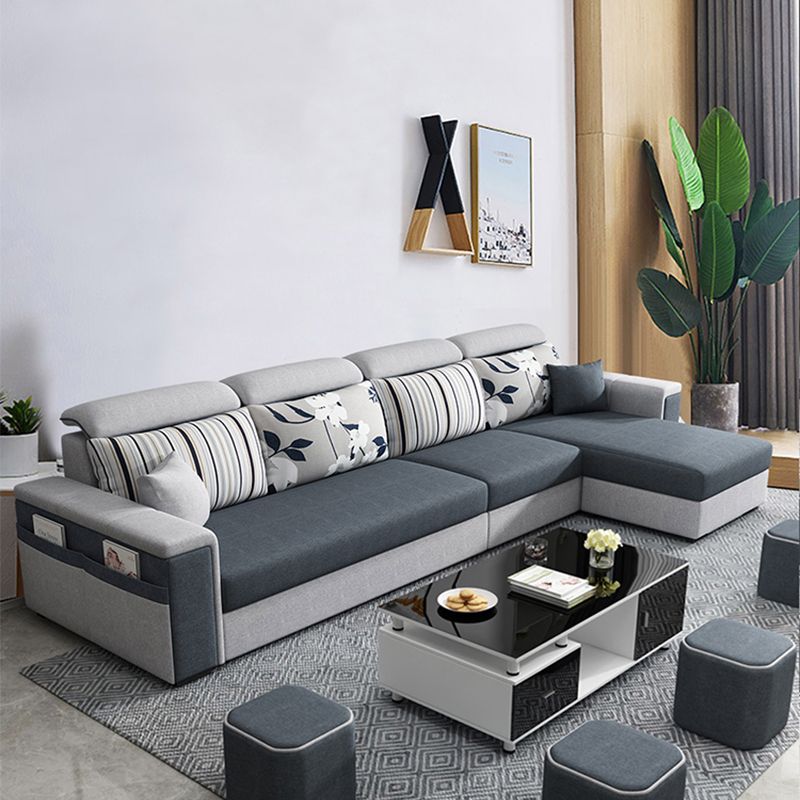 Contemporary Square Arm Sofa in Gray with Storage For Living Room Clearhalo 'furn' 'furn_sofas' 'Furniture' 'Living Room Furniture' 'Sofa' 'sofas' 1200x1200_418908b3-a358-4c96-a3eb-b3ff65e7fab6