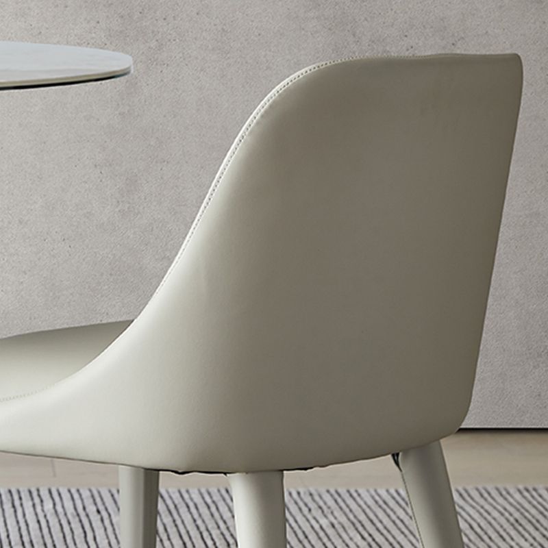 Moderner Armstuhl Kunstleder fester Rückenfutterraumstuhl für Zuhause
