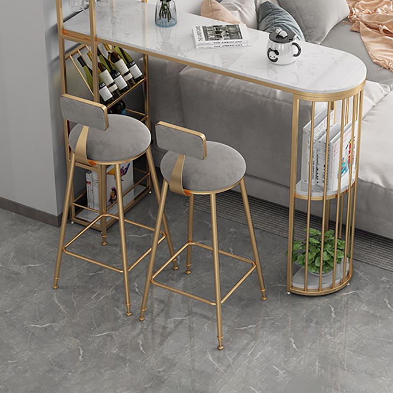 Nordic Bar Table 42-inch Height Artificial Marble Top and Iron Pedestal Pub Table Clearhalo 'Bar Furniture' 'Bar Tables' 'bar_tables' 'furn' 'furn_bar_tables' 'Furniture' 'furniture_bar_tables' 'Kitchen & Dining Furniture' 1200x1200_41893347-8f3d-4c94-9a6d-cb7945c6f378