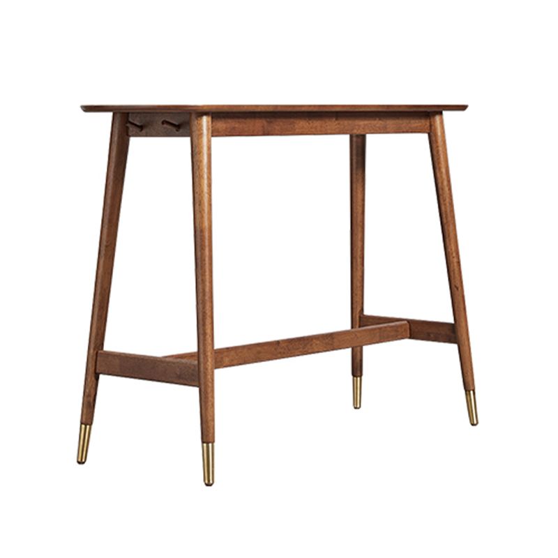 Industrial Wood Trestle Bar Table Specialty Indoor Bistro Table - 53" x 18" x 40" Clearhalo 'Bar Furniture' 'Bar Tables' 'bar_tables' 'furn' 'furn_bar_tables' 'Furniture' 'furniture_bar_tables' 'Kitchen & Dining Furniture' 'kitchen&dining_furn' 'kitchen' 1200x1200_418973bc-55ac-456a-8157-ccdacb597d50