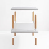 Modern Style Etagere Bookshelf Wooden Open Back Bookcase for Home