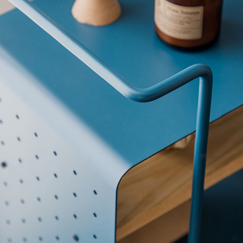 Mesa lateral rectangular de mediados de siglo 36.6 "mesa de esquina de metal de alto