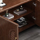 Vintage Brown Media Console Walnut Stand Console with Drawers Clearhalo 'furn' 'furn_tv_stands_entertainment_centers' 'Furniture' 'Living Room Furniture' 'TV Stands & Entertainment Centers' 'TV Stands & Media Storage Furniture' 'tv_stands_entertainment_centers' 1200x1200_418bce30-7c5b-4911-a3b2-87d6b5cbb5d6