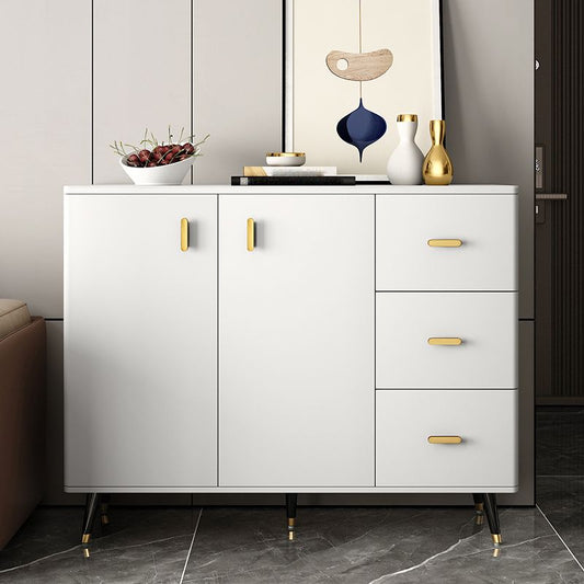 Tavolo a buffet in legno e pietra con 4 ripiani glam sverning server