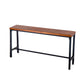 Brown Solid Wood Bar Table Industrial Bar Dining Table with Black Trestle Base Clearhalo 'Bar Furniture' 'Bar Tables' 'bar_tables' 'furn' 'furn_bar_tables' 'Furniture' 'Kitchen & Dining Furniture' 1200x1200_418db3af-c2be-4575-a8bc-09f33d007299