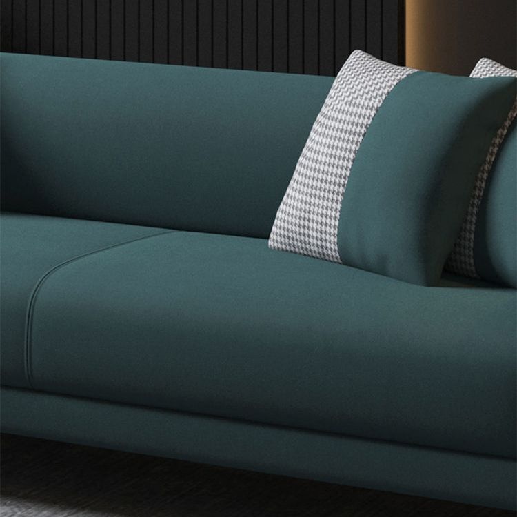 Faux Leather Sofa 25.59" D x 25.59" H Tuxedo Arm Sofa for Living Room Clearhalo 'furn' 'furn_sofas' 'Furniture' 'Living Room Furniture' 'Sofa' 'sofas' 1200x1200_418dea5c-fa0c-40d1-9b56-693c456dd6dd