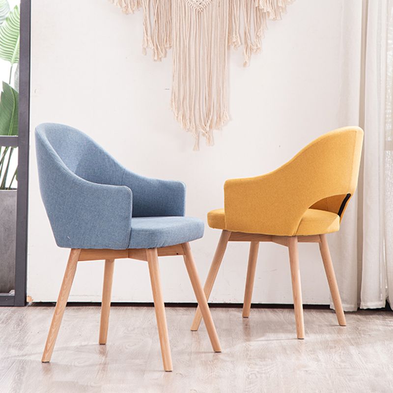 Scandinavian Wood Indoor-Outdoor Armchair Open Back Dining Side Chair Clearhalo ' kitchen&dining_furn' 'Dining Chairs' 'Dining Tables & Seating' 'dining_chair' 'Furniture' 'furniture_dining_chair' 'Kitchen & Dining Furniture' 'kitchen' 1200x1200_418fdfdd-3370-421a-8251-d98413b6352c