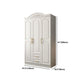French Country Wardrobe White Colour Wooden Wardrobe Closet With 2 Drawers