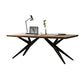 Bruin Industrial Writing Desk rechthoekig vaste houten bureau