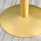 Glam Round Pub Table Set 1/2/3 Pieces Marble Top Bar Table with Metal Stools