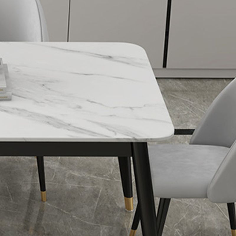 Glam 1/3/5/7 Pieces Dining Set Sintered Stone Dining Table for Home Use Clearhalo 'Dining Room Sets' 'Dining Tables & Seating' 'dining_room_set' 'furn' 'furn_dining_room_set' 'Furniture' 'furniture_dining_room_set' 'Kitchen & Dining Furniture' 'kitchen&dining_furn' 'kitchen' 1200x1200_4192ead9-d25c-4408-a5aa-621f49b04520