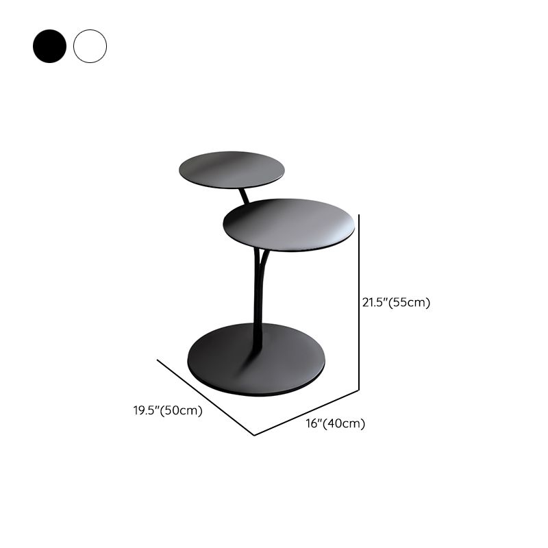 Zeitgenössischer Metall am Nachttisch am Nachttisch