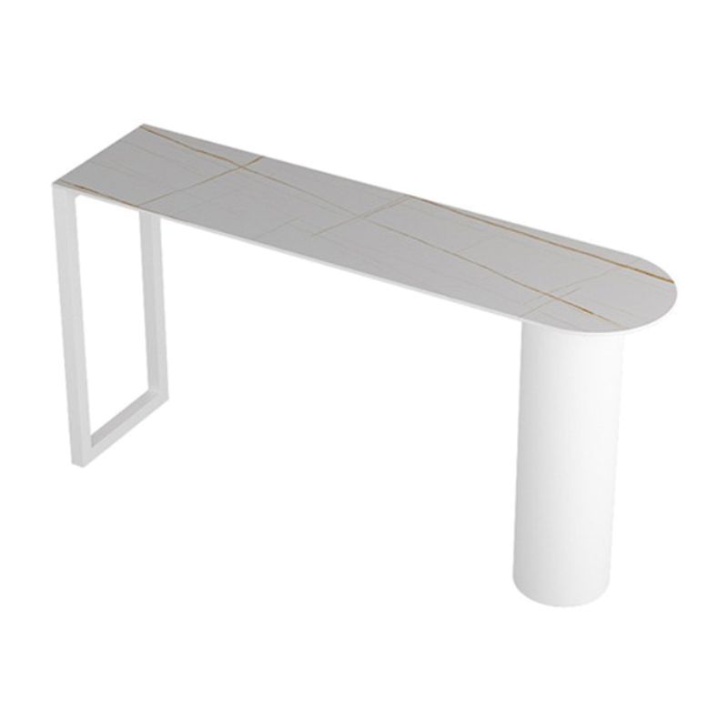 Modern Stone Top Cocktail Bar Table 42-inch Height Metal Base Bar Height Table Clearhalo 'Bar Furniture' 'Bar Tables' 'bar_tables' 'furn' 'furn_bar_tables' 'Furniture' 'furniture_bar_tables' 'Kitchen & Dining Furniture' 1200x1200_41954f7a-a626-4b72-9709-72364fc5b09e