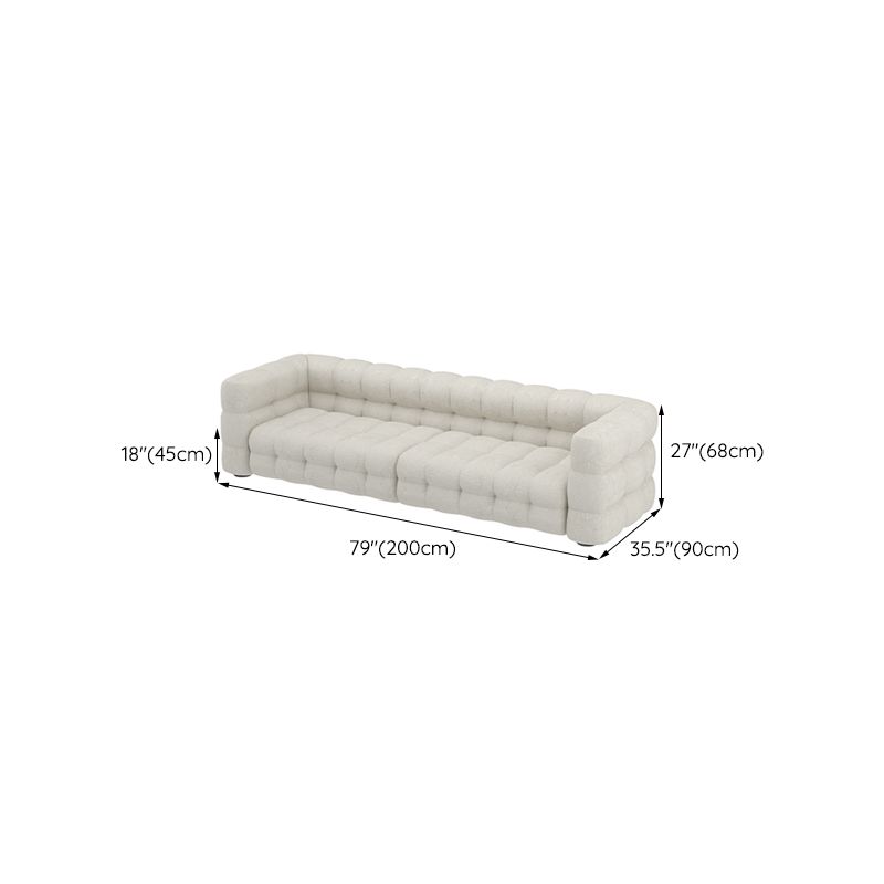 35" Wide Scandinavian Sofa Bed White Fabric Seating with Pillows Clearhalo 'furn' 'furn_sofas' 'Furniture' 'Living Room Furniture' 'Sofa' 'sofas' 1200x1200_4195d247-7818-4b7b-ac5c-dc1aa87434db