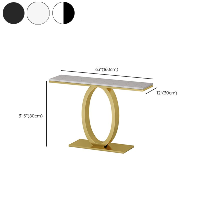 31.5-inch Tall Glam Console Accent Table Marble Console Table with 1 Shelf