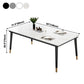 Traditional Luxury Rectangle Dining Room Table Sintered Stone Table with 4 Black Legs Clearhalo ' dining_table' 'Dining Tables & Seating' 'Dining Tables' 'furn' 'furn_dining_table' 'Furniture' 'furniture_dining_table' 'Kitchen & Dining Furniture' 'kitchen&dining_furn' 'kitchen' 'kitchen_dining_table' 1200x1200_4197bdd6-ebf6-4427-a8e0-c56e438a29e2