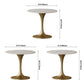 Round Tulip Base Home Furniture Traditional Luxury Stone Dining Room Collection Clearhalo ' dining_table' 'Dining Tables & Seating' 'Dining Tables' 'furn' 'furn_dining_table' 'Furniture' 'furniture_dining_table' 'Kitchen & Dining Furniture' 'kitchen&dining_furn' 'kitchen' 'kitchen_dining_table' 1200x1200_4198093d-89df-41a7-8dcc-1413970cb8ba