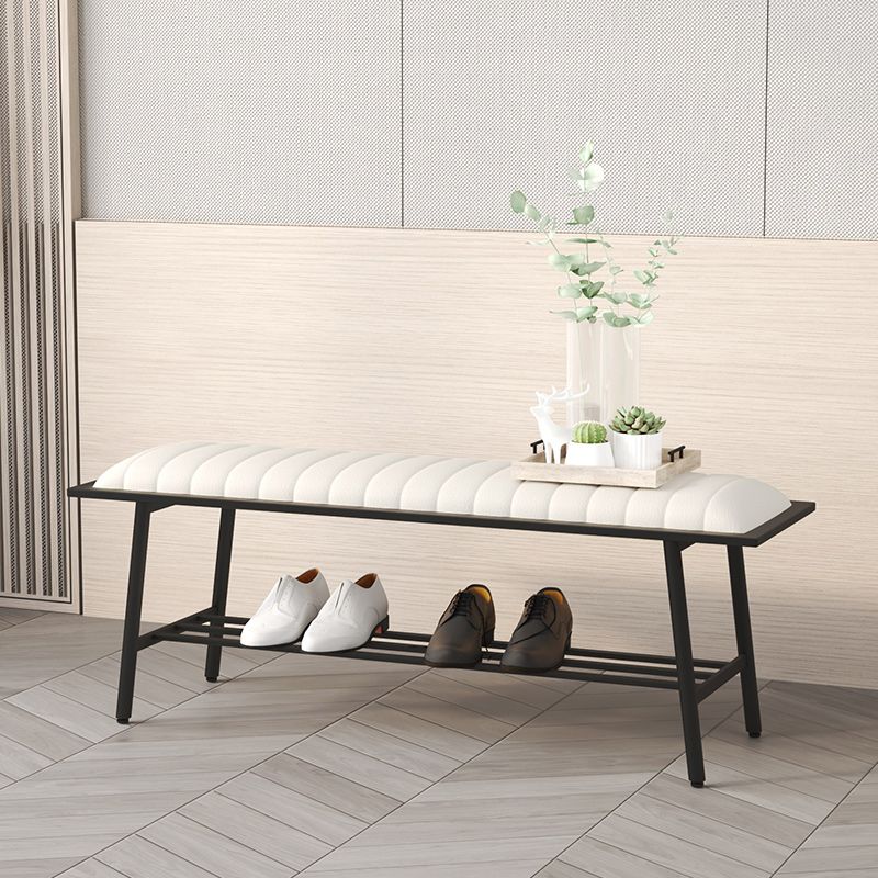 17.71" Wide Upholstered Bench with Storage Entryway Seating Bench with Metal Legs Clearhalo 'Benches' 'Chairs & Seating' 'furn' 'furn_benches' 'Furniture' 'Living Room Furniture' 1200x1200_41980e5a-ef24-4461-a7e3-666571680db8
