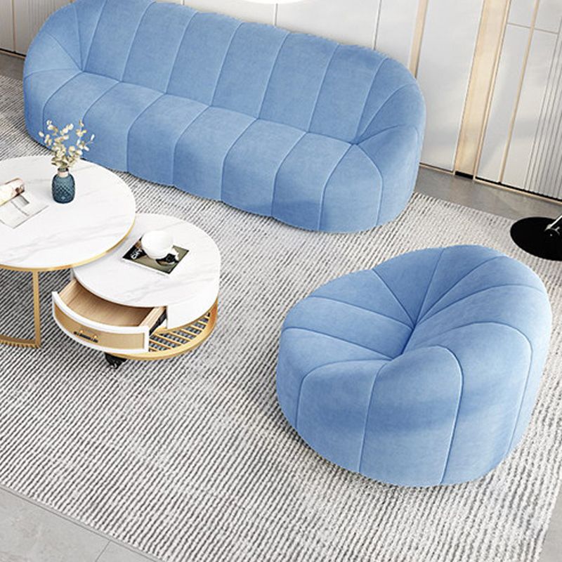 Divano con braccia inclinate contemporanee con schiena stretta per soggiorno