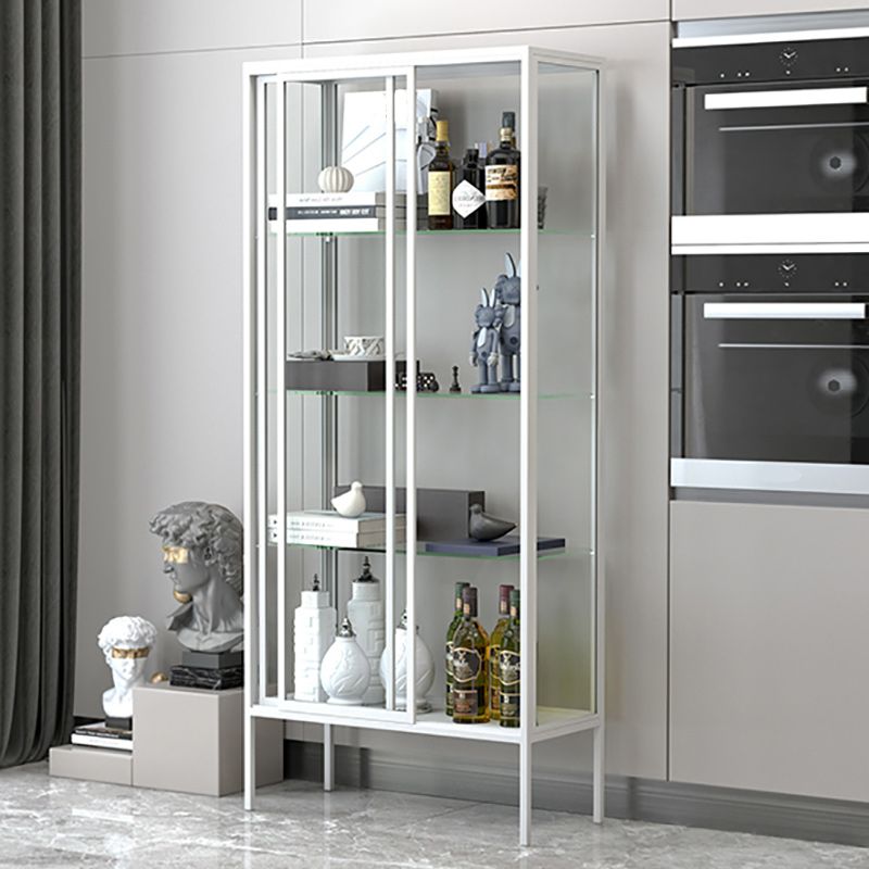 Porte in vetro di vetro in metallo industriale Curio Armadiet per soggiorno per soggiorno