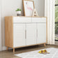 Contemporary Cabinet Rubberwood With Doors 2 - Drawer Rectangle Accent Cabinet