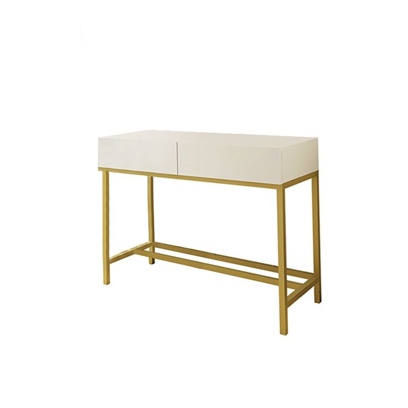 Bright White Makeup Vanity Desk 15.74" Wide Vanity Tables with 2 Storage Drawers Clearhalo 'Bedroom Furniture' 'furn' 'furn_makeup_vanities' 'Furniture' 'Makeup Vanities' 'makeup_vanities' 1200x1200_419b149c-80d0-4391-afe0-f52c1ca49175