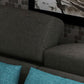 Modern Linen Blend Sectional with Pillow Top Arm for 4 People