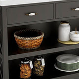 Modern de la isla de cocina de la cocina de 3 cajones mesa de la isla de cocina con ruedas