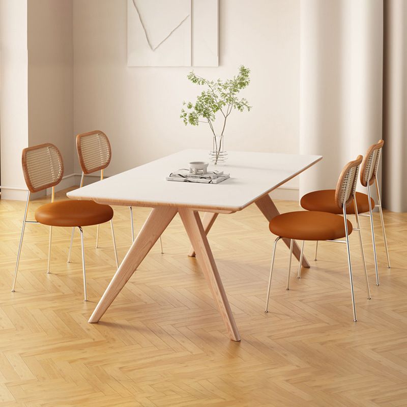 Moderno 1/4/5 pezzi set da pranzo tavolo da pranzo in pietra rettangolo per sala da pranzo