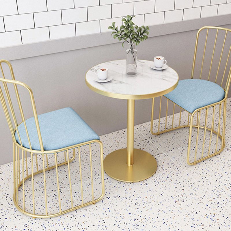 Modern Faux Marble Dining Table White Dinette Table for Home Clearhalo 'Dining Tables & Seating' 'Dining Tables' 'dining_table' 'furn' 'furn_dining_table' 'Furniture' 'Kitchen & Dining Furniture' 1200x1200_41a249ce-6956-468d-aada-b9717f494aa7