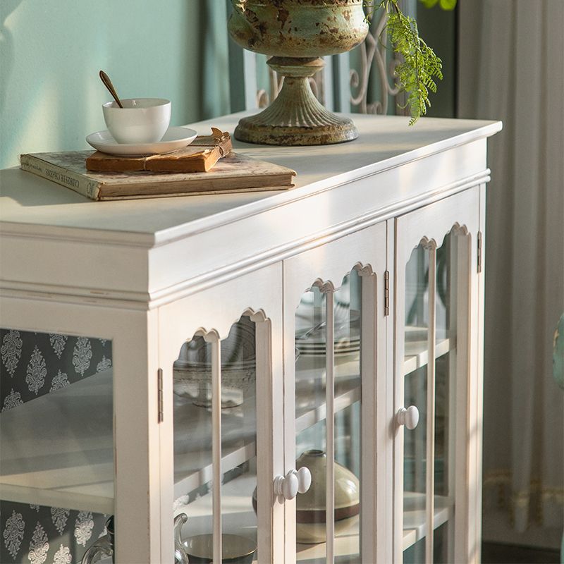 Tradizionale in legno in legno in legno in legno porte in vetro a buffet per camera da letto